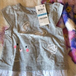 Gray 3-6 months shirt sleeve shirt for girls